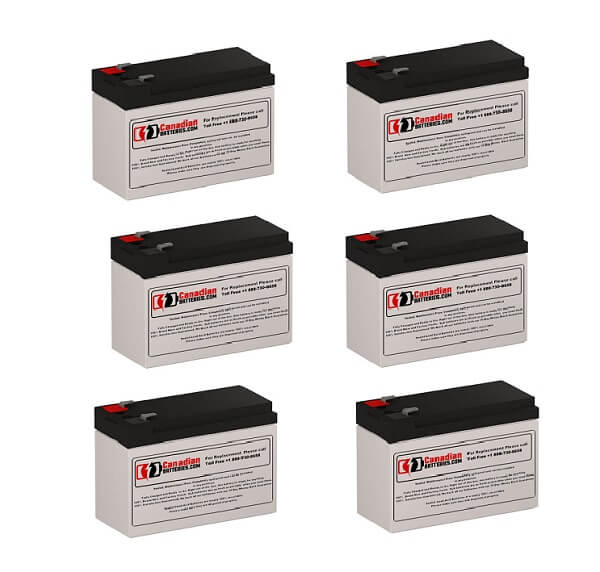 Batteries For Alpha Technologies Pinnacle 2000 Rm (017-739-22) Ups, 6 X 12v, 7ah - 84wh UPS Batteries CB Range   