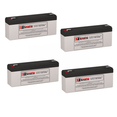 Batteries For Clary Corporation Pc1240 Ups, 4 X 12v, 2.6ah - 31.2wh UPS Batteries CB Range   