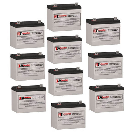 Batteries For Eaton Best Power Ferrups Fe-12.5k Ups, 10 X 12v, 75ah - 900wh UPS Batteries CB Range   