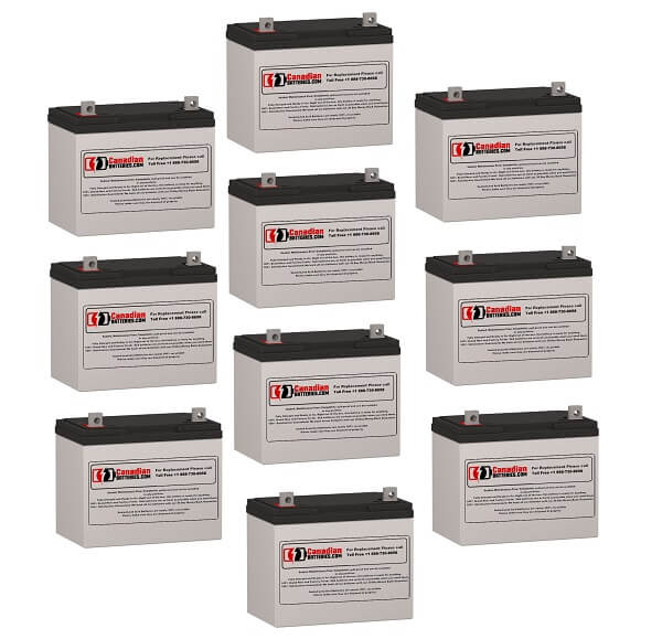 Batteries For Eaton Best Power Ferrups Fe-18k Ups, 10 X 12v, 75ah - 900wh UPS Batteries CB Range   