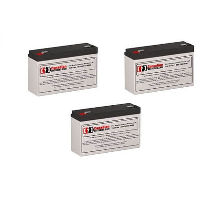 Batteries For Eaton Best Power Patriot Pro 1000 Ups, 3 X 6v, 12ah - 72wh UPS Batteries CB Range   