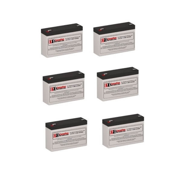 Batteries For Powerware Pw5115-1500rm Ups, 6 X 6v, 7ah - 42wh UPS Batteries CB Range   