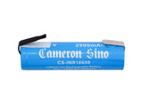 Battery For 18650 Lithium Ion, With Solder Tabs 3.7v, 2900mah - 10.73wh 18650 Cameron Sino Technology Limited   