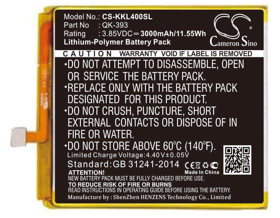 Battery For 360, 1503-a01, 1503-m02, N4 3.85v, 3000mah - 11.55wh Batteries for Electronics Cameron Sino Technology Limited   