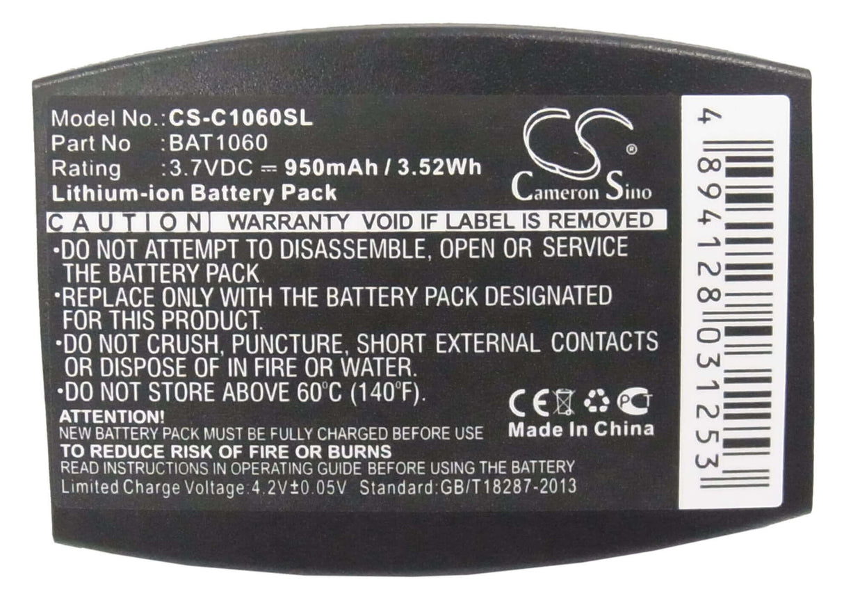 Battery For 3m C1060, C1060 Wireless Intercom 3.7v, 950mah - 3.52wh Wireless Headset Cameron Sino Technology Limited   