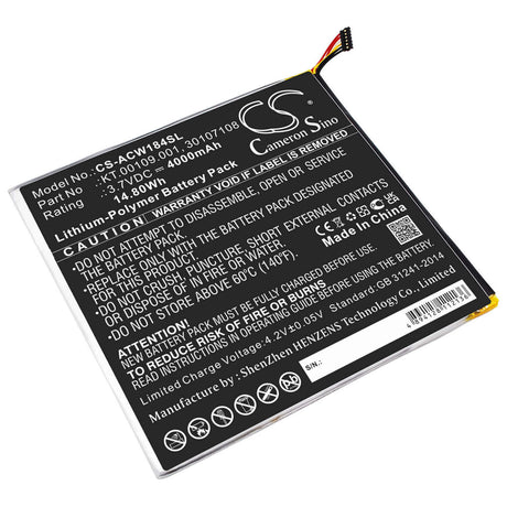 Battery For Acer, A1-840-131u, A1-840-16pt, A1-840fhd-10g2 3.7v, 5000mah - 18.50wh Tablet Cameron Sino Technology Limited   