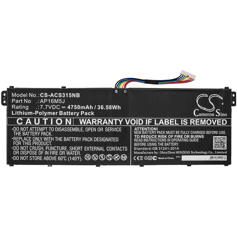 Battery For Acer, Aspire 3 A315-21, Aspire 3 A315-21-62yq 7.7v, 4750mah - 36.58wh Notebook, Laptop Cameron Sino Technology Limited   