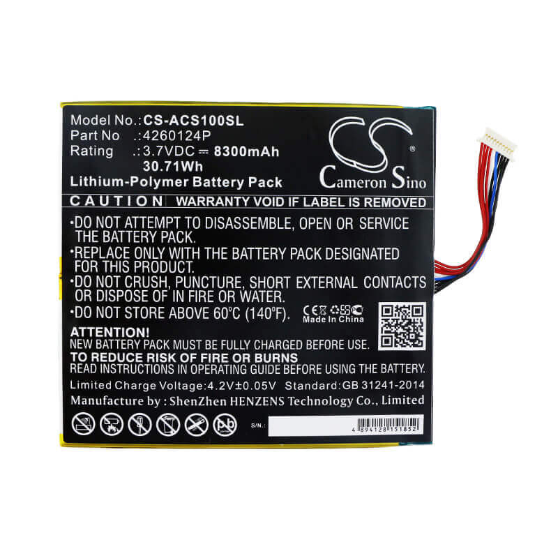 Battery For Acer, Aspire N15p2, One 10 S1002, Switch 10 3.7v, 8300mah - 30.71wh Batteries for Electronics Cameron Sino Technology Limited (Suspended)   