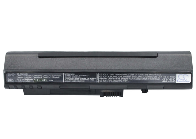 Battery For Acer Aspire One A150, Aspire One A110l Blau, Aspire One A150-bgb 11.1v, 10400mah - 115.44wh Notebook, Laptop Cameron Sino Technology Limited   