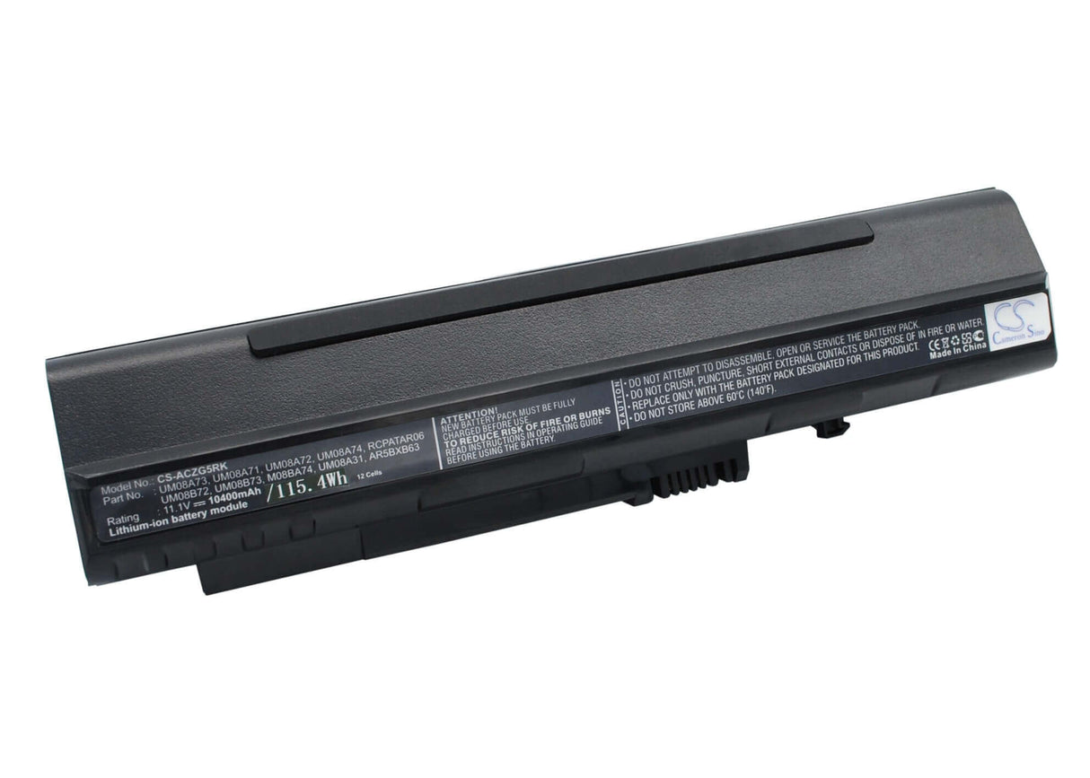 Battery For Acer Aspire One A150, Aspire One A110l Blau, Aspire One A150-bgb 11.1v, 10400mah - 115.44wh Notebook, Laptop Cameron Sino Technology Limited   