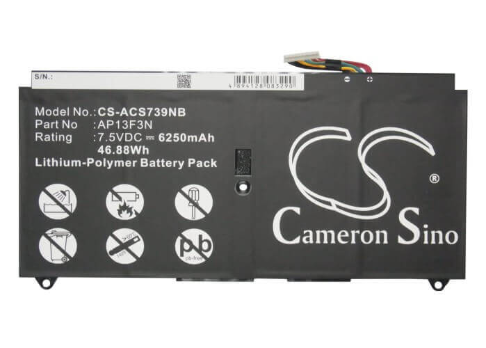 Battery For Acer Aspire S7-392, Aspire S7-392-54208g12tws, Aspire S7-392-54208g25tws 7.5v, 6250mah - 46.88wh Notebook, Laptop Cameron Sino Technology Limited   