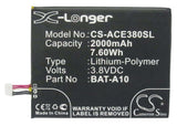 Battery For Acer Liquid E3, E380, V380 3.8v, 2000mah - 7.60wh Batteries for Electronics Cameron Sino Technology Limited   