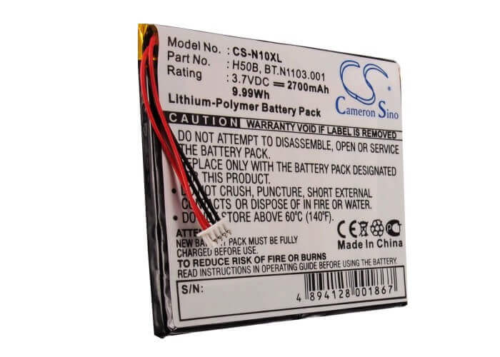 Battery For Acer N10 3.7v, 2700mah - 9.99wh PDA, Pocket PC Cameron Sino Technology Limited   