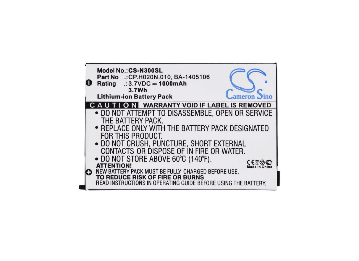 Battery For Acer N300, N310, N311 3.7v, 1000mah - 3.70wh PDA, Pocket PC Cameron Sino Technology Limited (Suspended)   