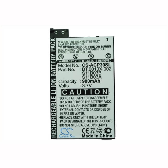 Battery For Acer P300, Neotouch P300 3.7v, 900mah - 3.33wh Batteries for Electronics Cameron Sino Technology Limited   