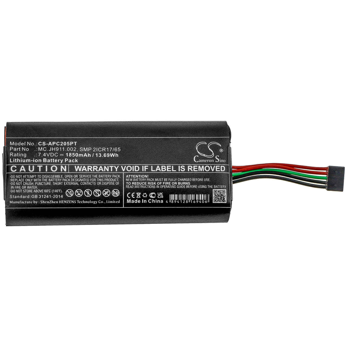 Battery For Acer, Projector C205 7.4v, 1850mah - 13.69wh Projector Cameron Sino Technology Limited   