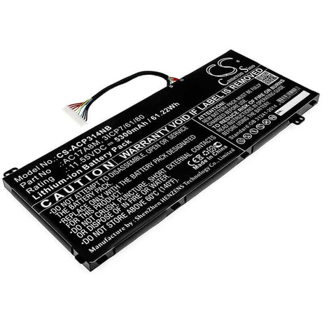 Notebook battery For Acer, Sf314-52-57ej, Sp314-52, 11.55v, 5300mah - 61.22wh Notebook, Laptop Cameron Sino Technology Limited   