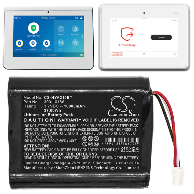 Battery For Adt, Command Smart Security Panel, Honeywell, Ai05-2 3.7v, 10000mah - 37.00wh Alarm System Cameron Sino Technology Limited   