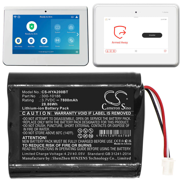 Battery For Adt, Command Smart Security Panel, Honeywell, Ai05-2 3.7v, 7800mah - 28.86wh Alarm System Cameron Sino Technology Limited   