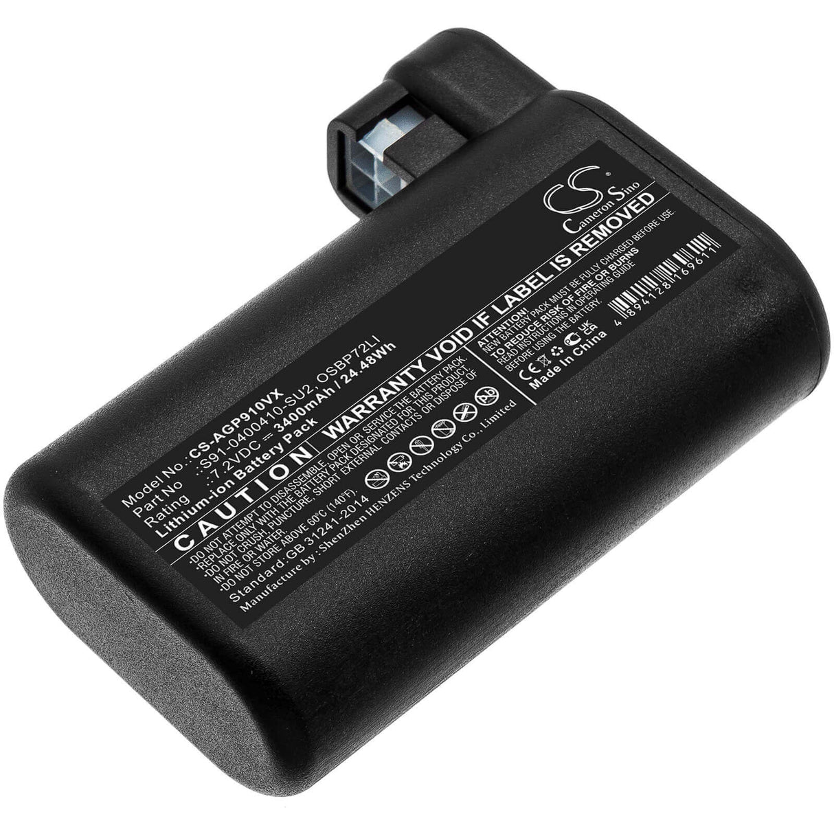 Battery For Aeg, 900258195, 900277268, 900277283 7.2v, 3400mah - 24.48wh Batteries for Electronics Cameron Sino Technology Limited   