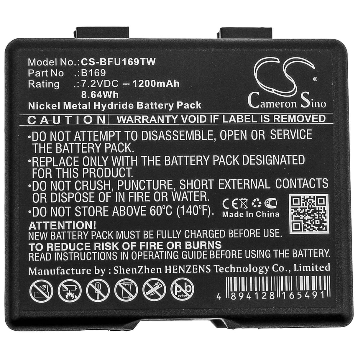 Battery For Aeg, Teleport, K, Bosch, Fug11b 7.2v, 1200mah - 8.64wh Batteries for Electronics Cameron Sino Technology Limited   