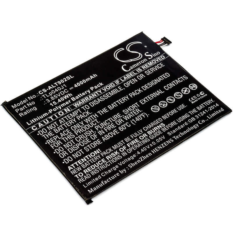 Battery For Alcatel A30 Tablet, A30 Tablet 4g Lte, 9024w 3.85v, 4000mah - 15.40wh Tablet Cameron Sino Technology Limited   