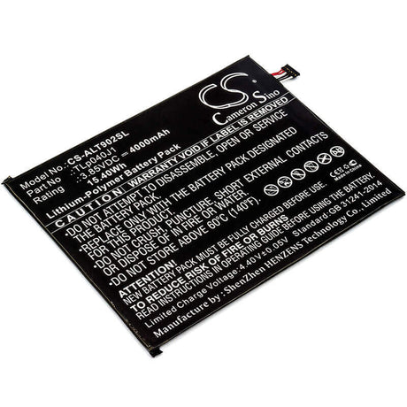 Battery For Alcatel A30 Tablet, A30 Tablet 4g Lte, 9024w 3.85v, 4000mah - 15.40wh Tablet Cameron Sino Technology Limited   