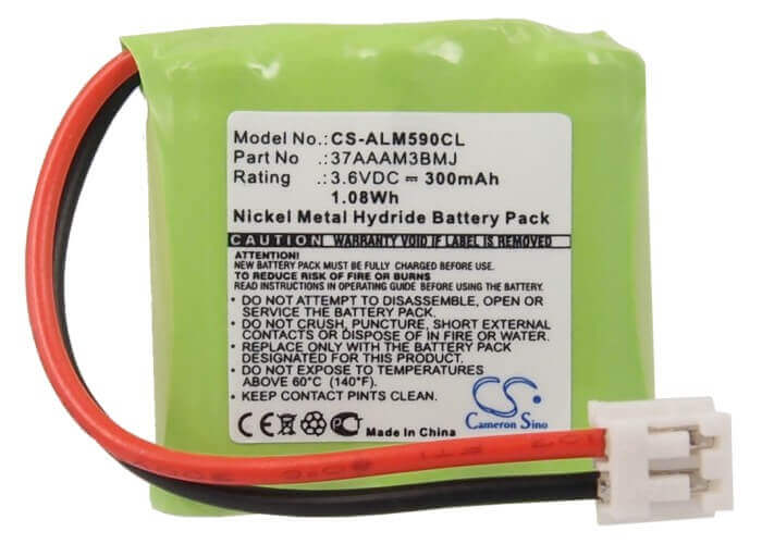 Battery For Alcatel, Biloba 490, Biloba 590, 3.6v, 300mah - 1.08wh Cordless Phone Cameron Sino Technology Limited (Cordless Phone)   