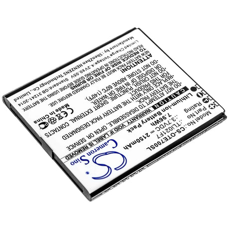 Battery For Alcatel, Ee70, Ee70vb, Ee 3.7v, 2150mah - 7.96wh Hotspot Cameron Sino Technology Limited   