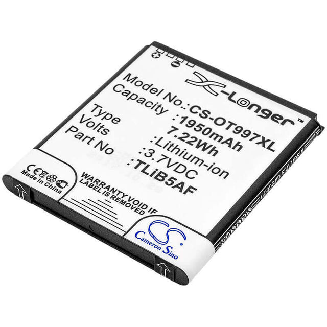 Battery For Alcatel Linkzone Mw41, Mw41tm 4g, Mw41 3.7v, 1950mah - 7.22wh Hotspot Cameron Sino Technology Limited   