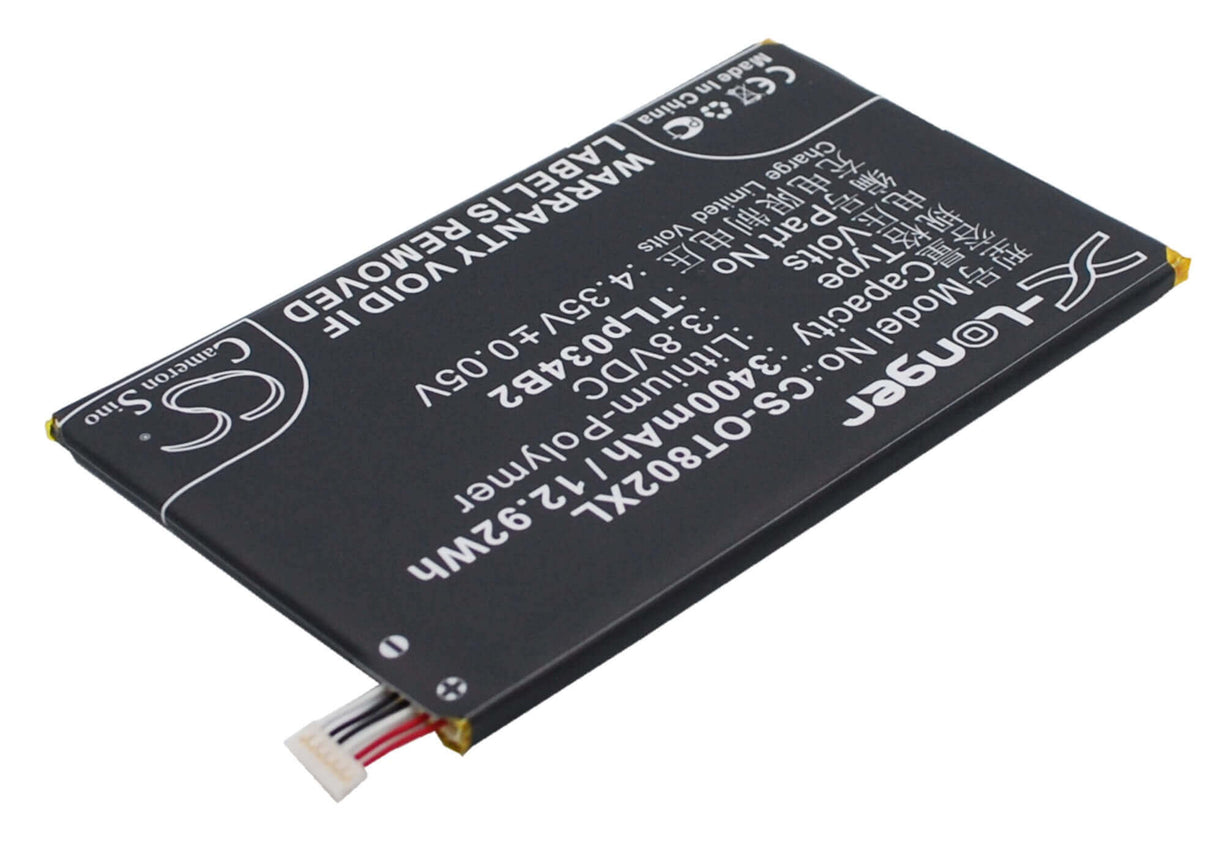 Battery For Alcatel One Touch Hero, Hero N3, Ot-8020d 3.8v, 3400mah - 12.92wh Mobile, SmartPhone Cameron Sino Technology Limited   