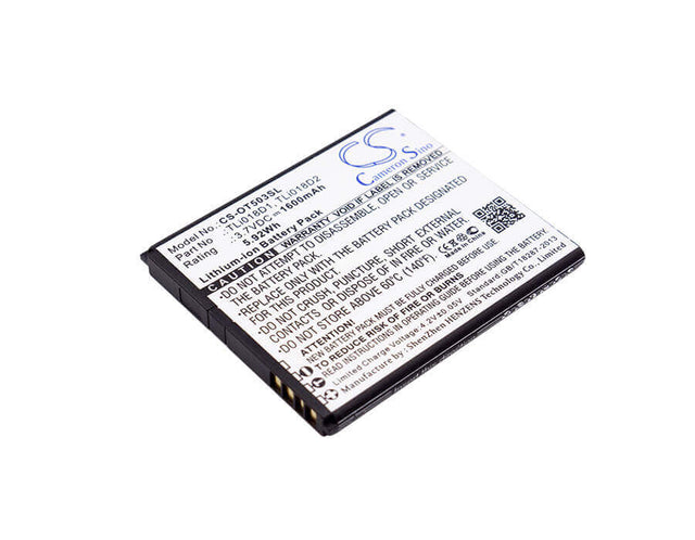 Battery For Alcatel One Touch Link Y858, One Touch Link Y858v 3.7v, 1600mah - 5.92wh Hotspot Cameron Sino Technology Limited   