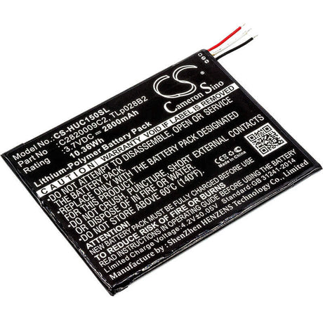 Battery For Alcatel, One Touch Pixi 3 (7) Wifi, Ot-8055' Ot-8057 3.7v, 2800mah - 10.36wh Tablet Cameron Sino Technology Limited   