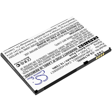 Battery For Alcatel, One Touch T60, Ot-t60 3.7v, 2900mah - 10.73wh Tablet Cameron Sino Technology Limited   