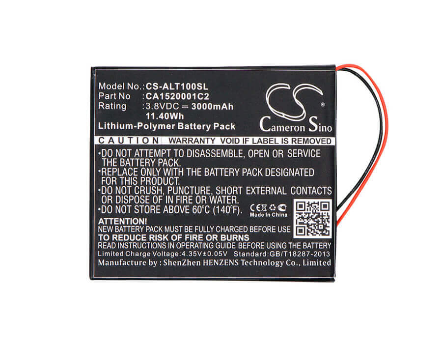 Battery For Alcatel Onetouch T10, Ot-t10 3.8v, 3000mah - 11.40wh Tablet Cameron Sino Technology Limited   