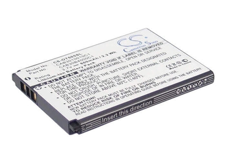 Battery For Alcatel Ot-280, Ot-363, Ot-505 3.7v, 600mah - 2.22wh Mobile, SmartPhone Cameron Sino Technology Limited   