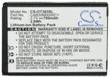 Battery For Alcatel Ot-600a, Ot-383a, Ot-206 3.7v, 700mah - 2.59wh Mobile, SmartPhone Cameron Sino Technology Limited   