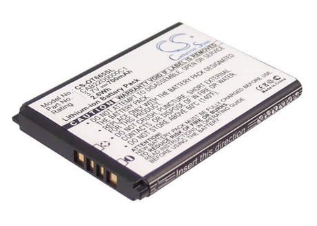 Battery For Alcatel Ot-665, Ot-665x, One Touch 665 3.7v, 700mah - 2.59wh Mobile, SmartPhone Cameron Sino Technology Limited   