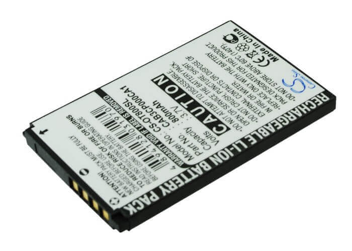 Battery For Alcatel Ot-800, Ot-800a, Tribe 3.7v, 800mah - 2.96wh Mobile, SmartPhone Cameron Sino Technology Limited   