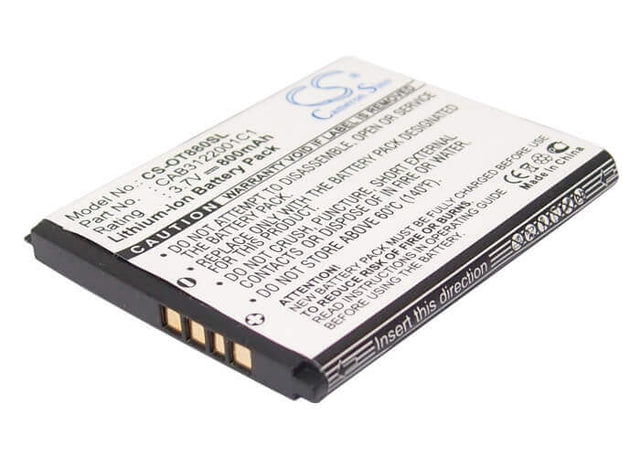 Battery For Alcatel Ot-880, Ot-880a, One Touch Xtra 3.7v, 800mah - 2.96wh Mobile, SmartPhone Cameron Sino Technology Limited   