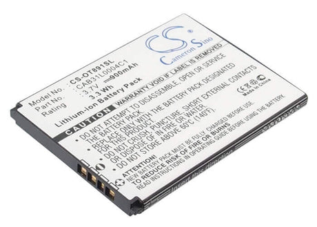 Battery For Alcatel Ot-891, One Touch 891, Ot-979 3.7v, 900mah - 3.33wh Mobile, SmartPhone Cameron Sino Technology Limited   