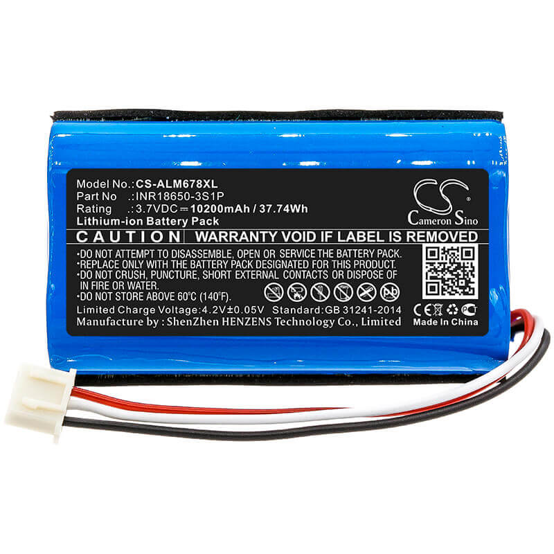 Battery For Altec Lansing, Imw678, Imw678-blk, Imw678-blu 3.7v, 10200mah - 37.74wh Speaker Cameron Sino Technology Limited   