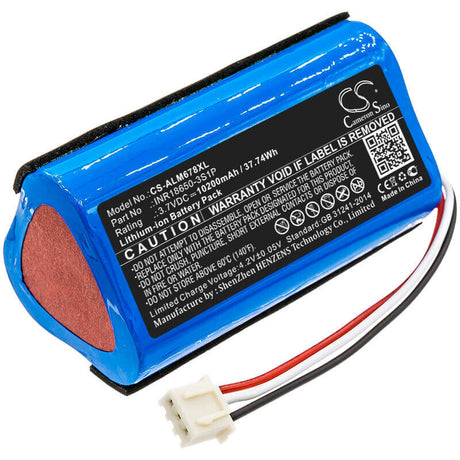 Battery For Altec Lansing, Imw678, Imw678-blk, Imw678-blu 3.7v, 10200mah - 37.74wh Speaker Cameron Sino Technology Limited   