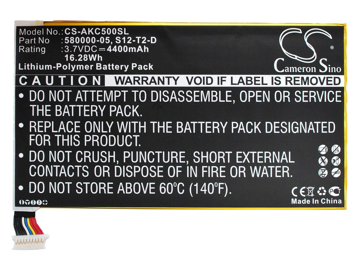 Battery For Amazon Kindle Hdx 7.0, P48wvb4, Kindle Fire Hd 3rd 3.7v, 4400mah - 16.28wh Tablet Cameron Sino Technology Limited   