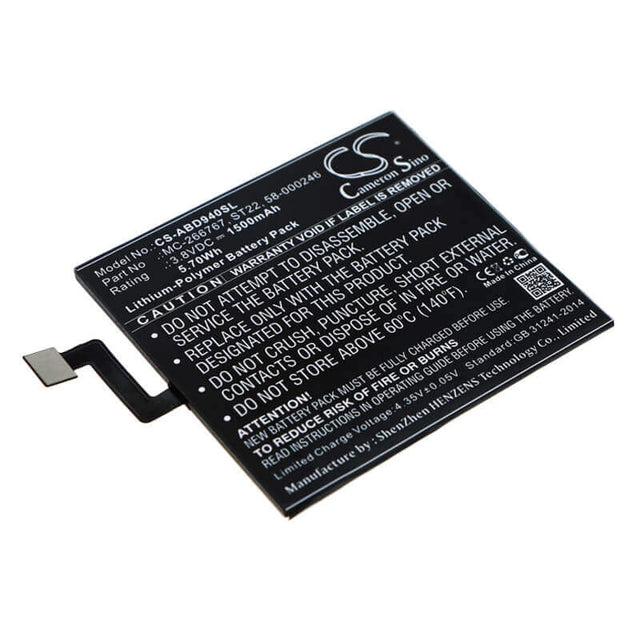 Battery For Amazon, Kindle Paperwhite 10th Generation 3.8v, 1500mah - 5.70wh Tablet Cameron Sino Technology Limited   