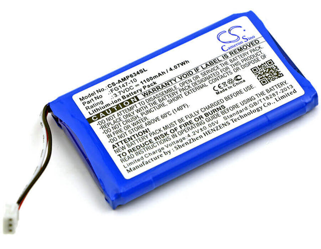 Battery For Amx, Mio Modero Remote Controls, Rs634 3.7v, 1100mah - 4.07wh Remote Control Cameron Sino Technology Limited   