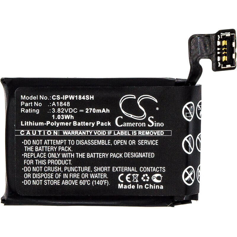 Battery For Apple, A1889, Gsrf-mqjq2ll/a, Mqjn2ll/a 3.82v, 270mah - 1.03wh Smartwatch Cameron Sino Technology Limited   