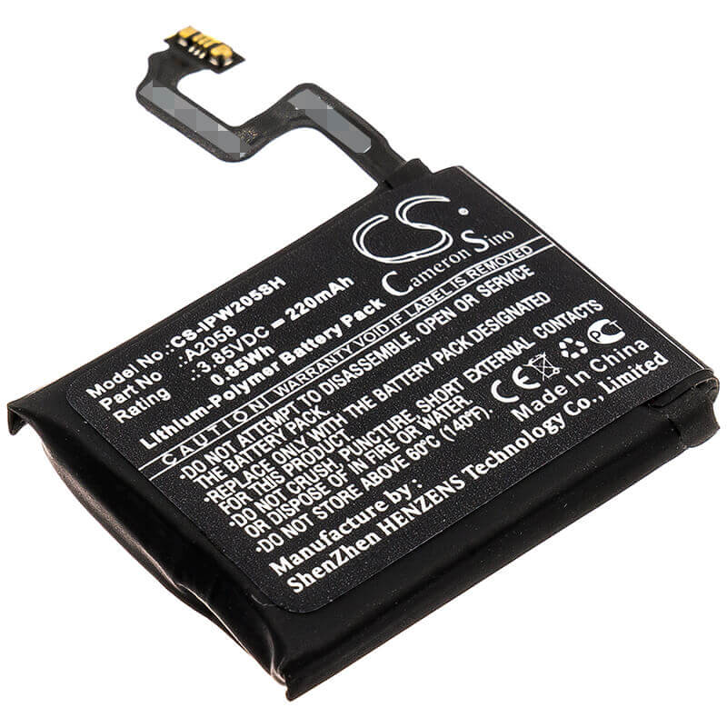 Battery For Apple, A1975, A1977, A2007 3.85v, 220mah - 0.85wh Smartwatch Cameron Sino Technology Limited   