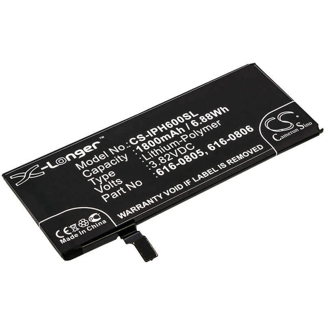 Battery For Apple Iphone 6, A1586, A1589 3.82v, 1800mah - 6.88wh Mobile, SmartPhone Cameron Sino Technology Limited   