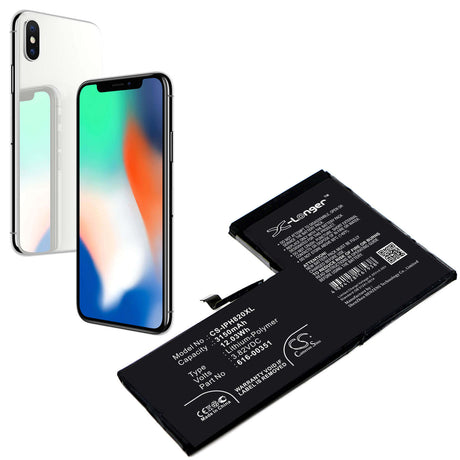 Smartphone battery For Apple, Iphone X, Mqa52ll/a, Mqa62ll/a 3.82v, 3150mah - 12.03wh Mobile, SmartPhone Cameron Sino Technology Limited   